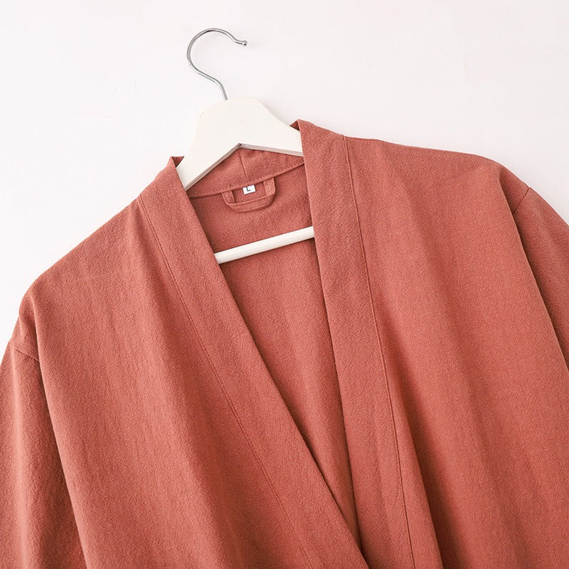 Linen Cotton Bathrobe