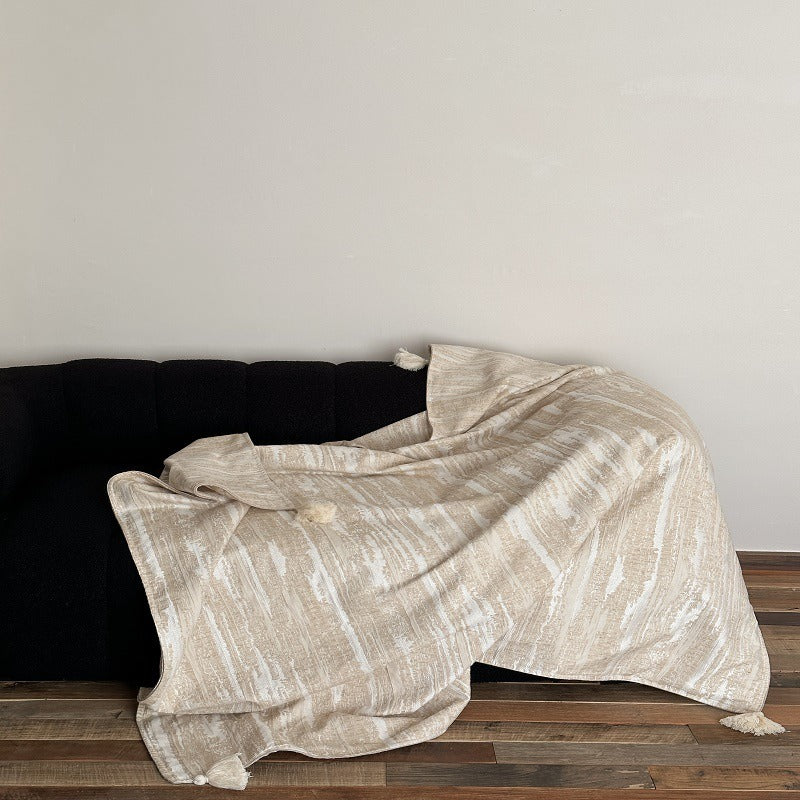 Versatile cotton and linen blanket