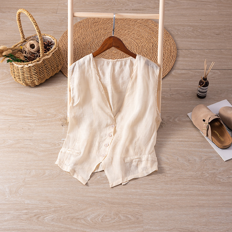 Classic organic ramie vest