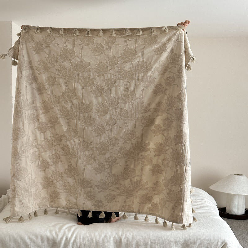 Versatile cotton and linen blanket