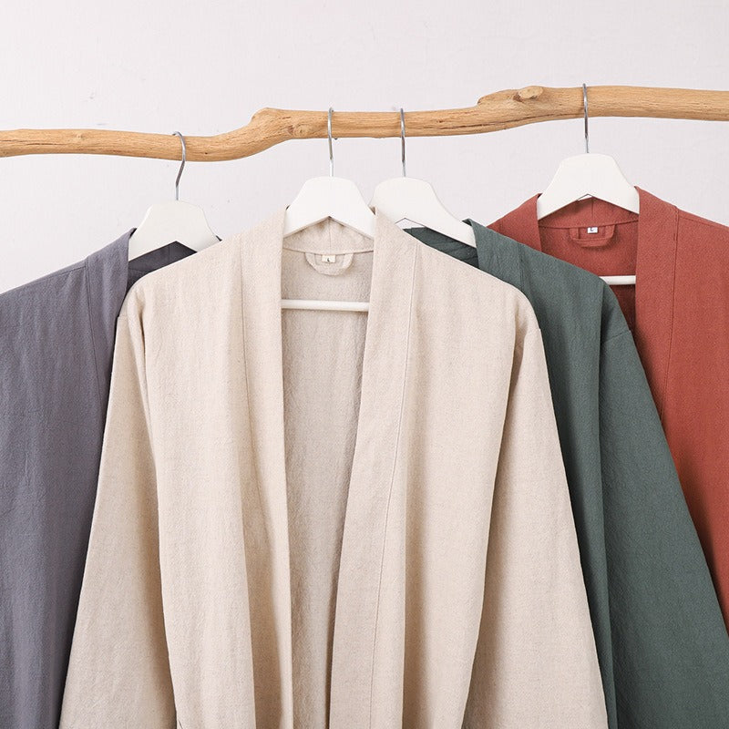 Linen Cotton Bathrobe