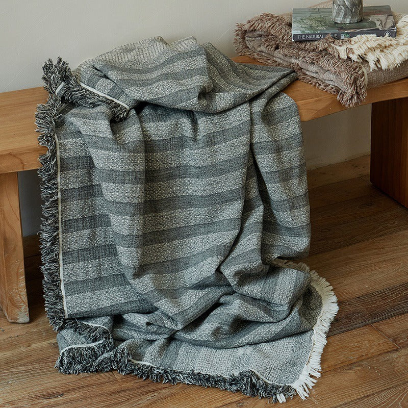 Linen Cotton Throw Blanket