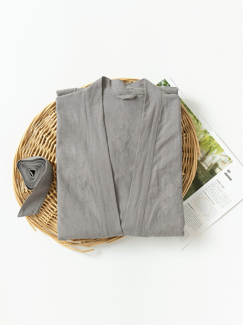 Linen Cotton Bathrobe