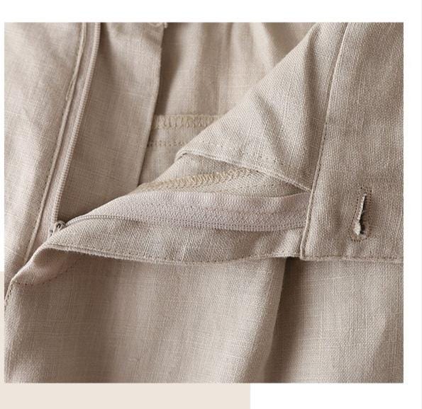 wide leg pants/women's cotton and linen pants/Linen pants/cropped pants/women's pants