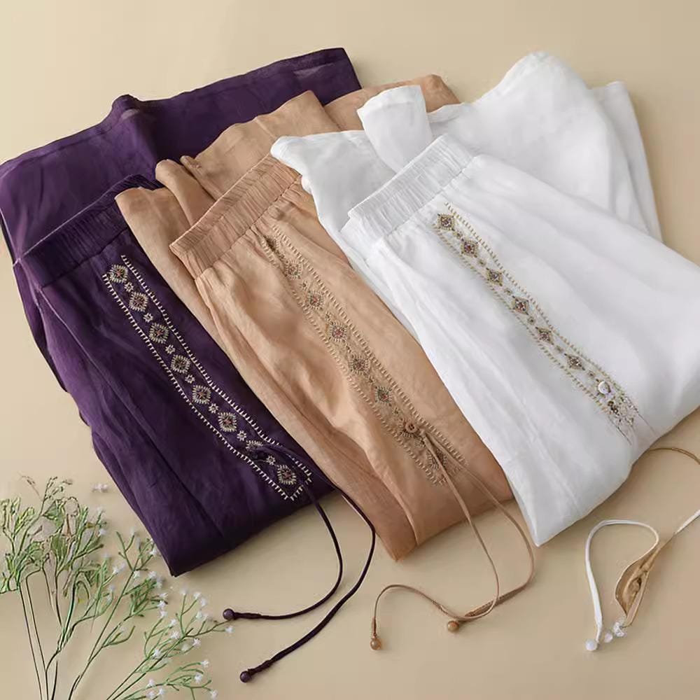 2025 new/Retro/Artistic/Cotton and Linen/Skirt/Thin/Temperament/Midi/Skirt/Loose/Light/Versatile Skirt