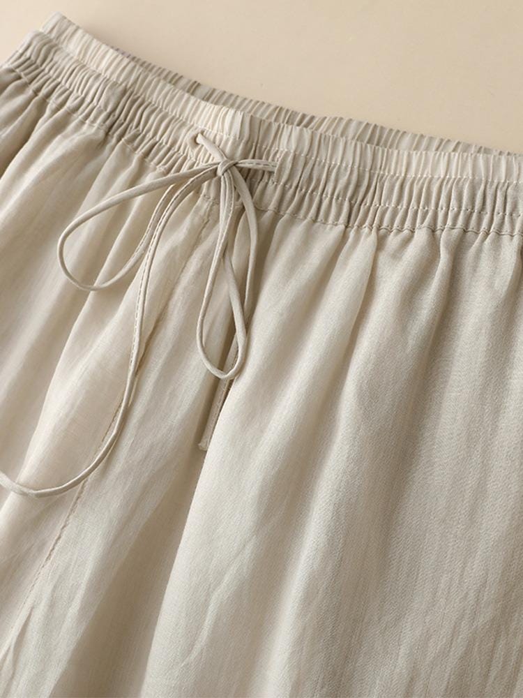 Cotton and linen pants/wide leg pants/cropped pants/Straight pants/baggy pants