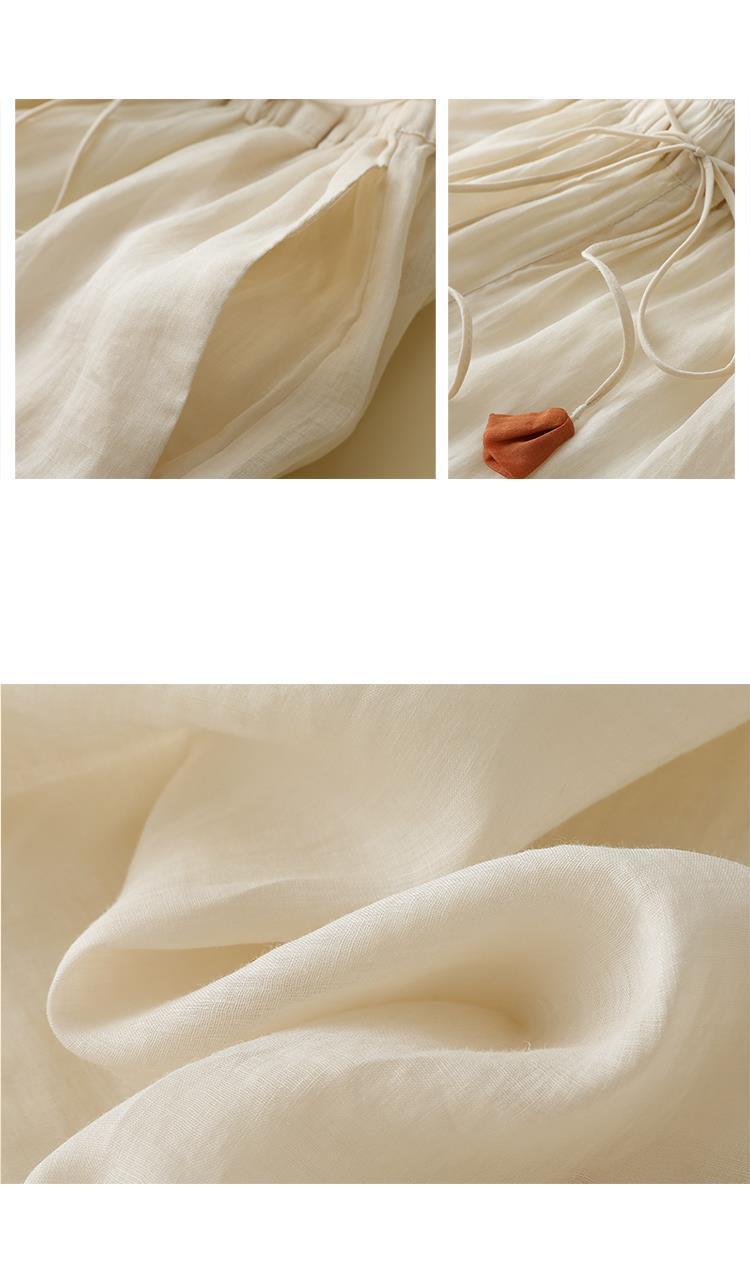 wide leg pants/baggy pants/comfortable pants/women's pants/Ramie pants/classic/eco friendly/nature