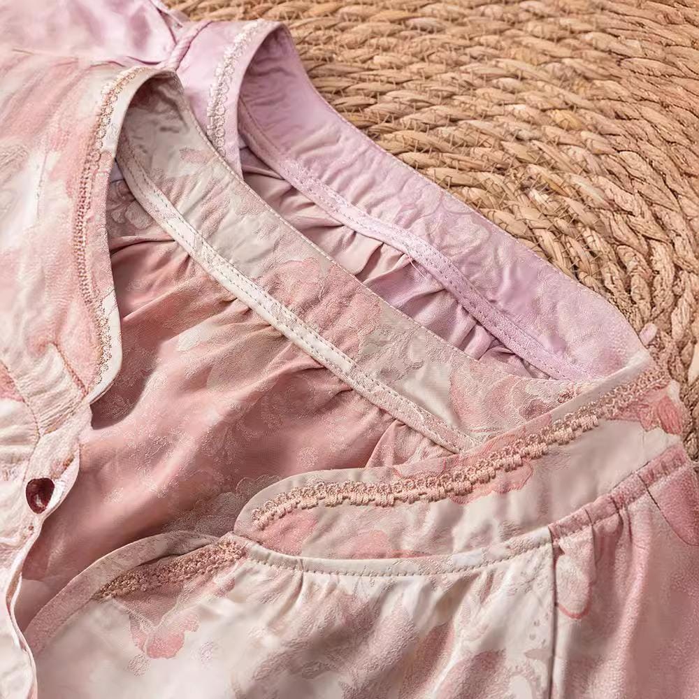 Jacquard dresses/Detail dresses/High-luxury cheongsam skirts/Fairy tencel/Loose and large/classic/comfortable