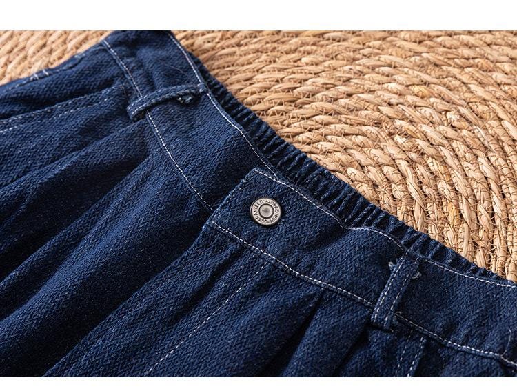 Japanese style/vintage/jeans/straight/wide-leg/high-waisted/soft/comfortable/loose/thin/casual/pants/Versatile
