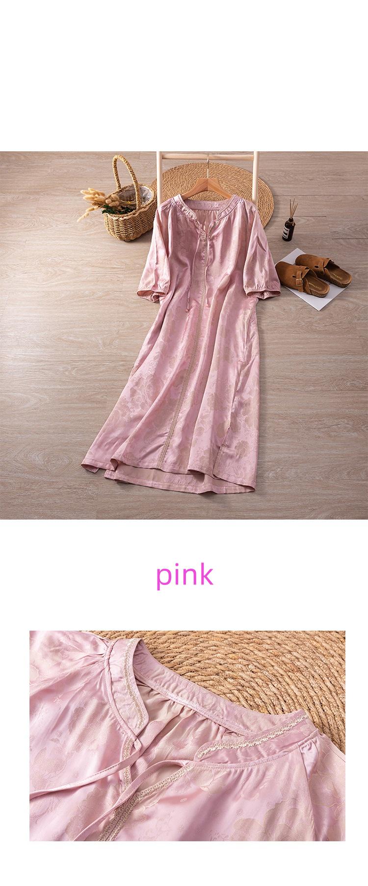 Jacquard dresses/Detail dresses/High-luxury cheongsam skirts/Fairy tencel/Loose and large/classic/comfortable