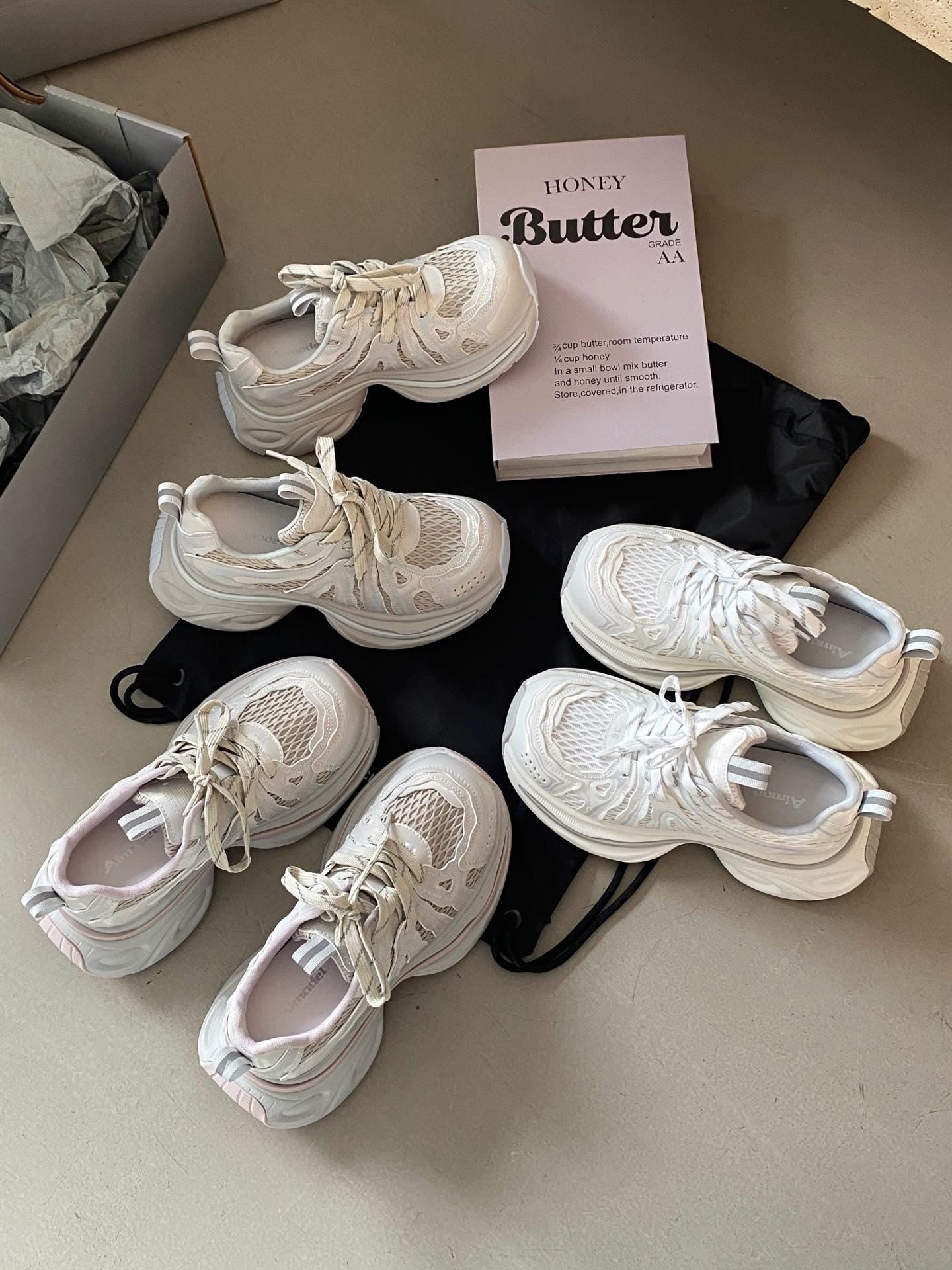 Women's thick-soled shoes/dad shoes/breathable mesh/lace-up/fashionable/wearable in all seasons/Personalized Gifts